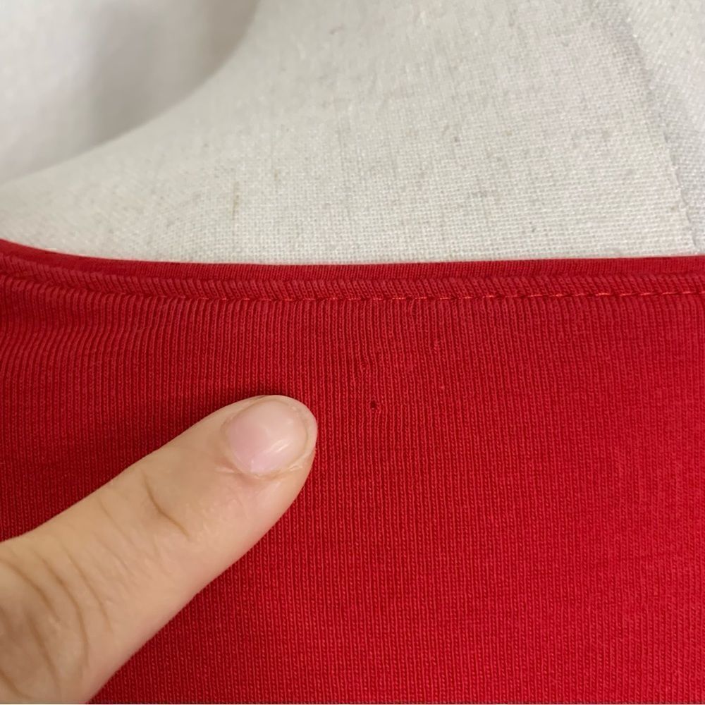J. Jill Perfect Pima Cotton Red Long Sleeves Top - Picture 12 of 13